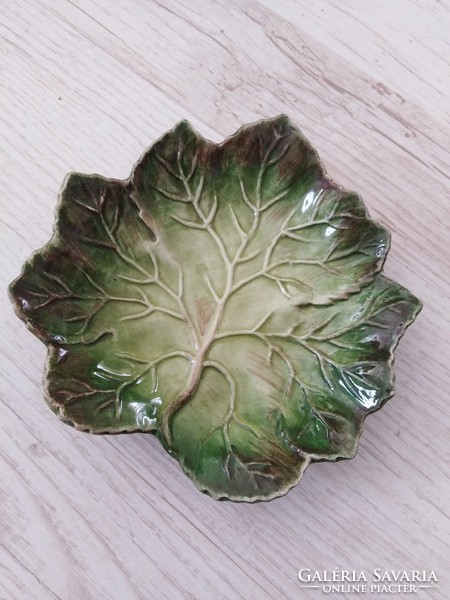 Portuguese faience leaf