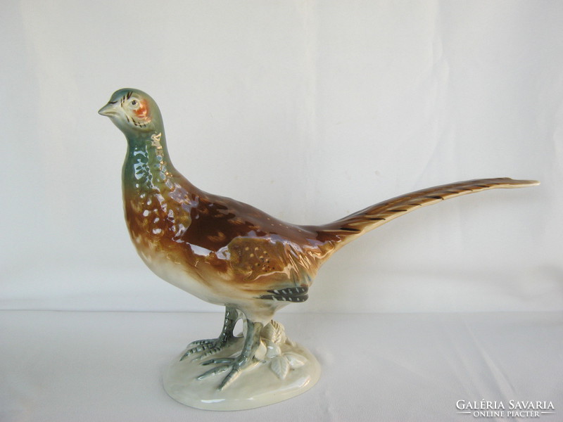 Royal dux retro Czechoslovak porcelain large pheasant 33 cm