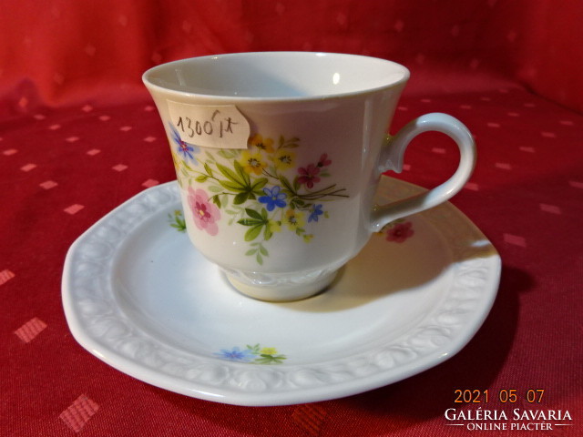 Winterling bavaria German porcelain, spring floral coffee cup + placemat. He has!