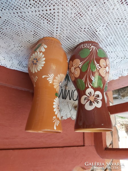 Virágos Sárospataki kerámia szilke köcsög váza  nosztalgia paraszti  falusi dekoráció