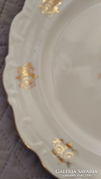 Baroque Czech golden flower plate. 26 Cm