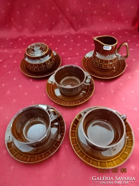 German glazed pottery, tea set for five people. He has!