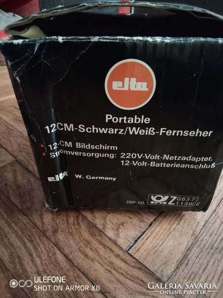 Elta 2200 working portable black and white 12cm television from the 1970s