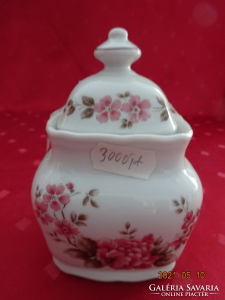 Winterling Bavaria német porcelán cukortartó, rózsaszín virágos, magassága 10,5 cm. Vanneki!