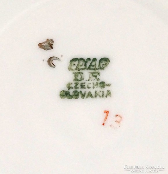 1E246 Régi cseh Epiag porcelán kávéskészlet
