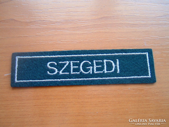 Embroidered name Szeged topstitch # + zs