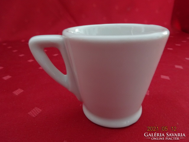Czechoslovak porcelain, antique, white, thick-walled coffee cup, height 5.8 cm. He has!