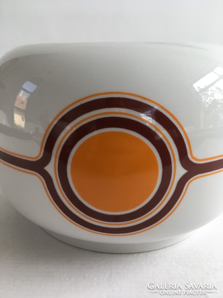 Retro, vintage Alföldi porcelán Bella, menza mintás, leveses tál