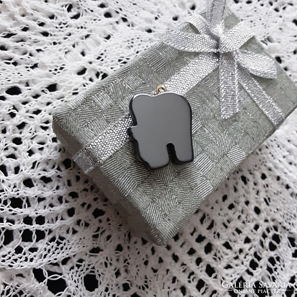 Hematit  elefánt medál, kedves ajándék lehetőség, hibátlan, karcmentes