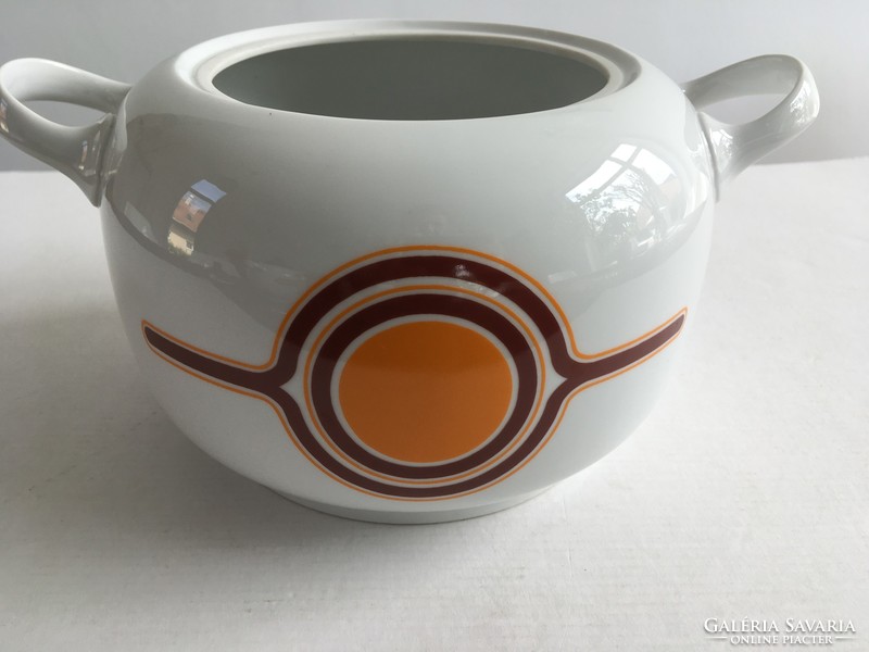 Retro, vintage Great Plains porcelain bella, soup bowl with canteen pattern