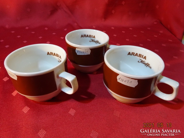 Csehszlovák porcelán, vastag falú teáscsésze, Arabia Kaffee felirattal. Vanneki!