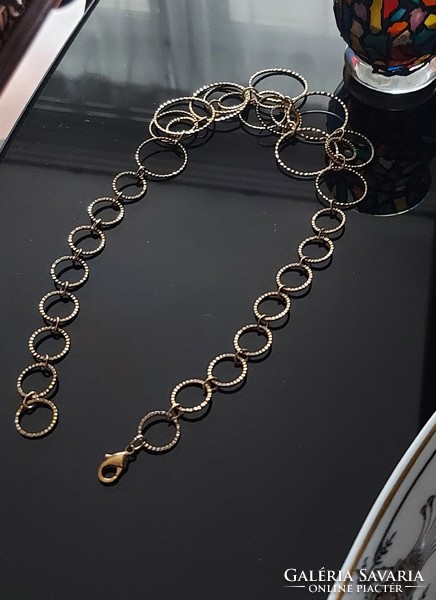 Gold-plated anti-allergenic necklace, necklace 45 cm decorative, elegant