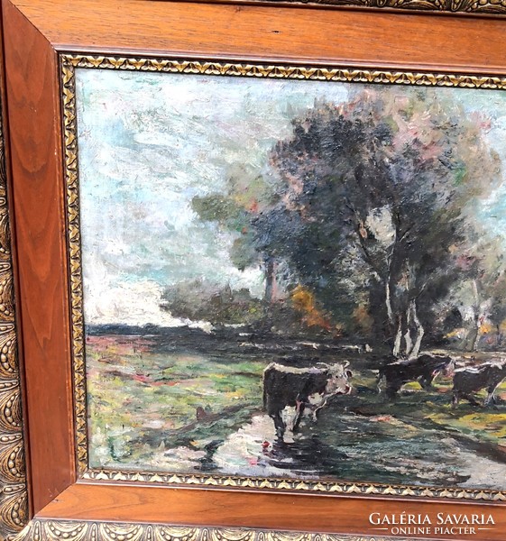 Fk/068 - unknown painter - cows by the stream