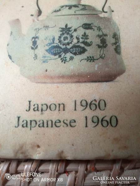 Gyönyörű ritka japán  faragott kő pohár alátét