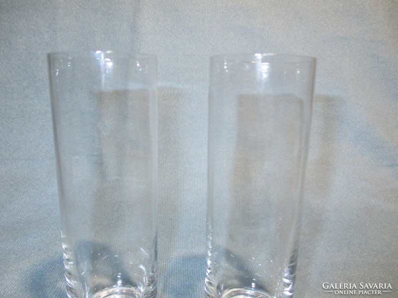 2 db retro üveg cső pohár