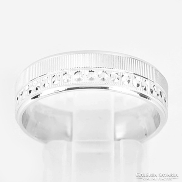 Unadulterated genuine 925 sterling silver wedding ring (patterned, unisex) 4.99g!! (19.5mm)