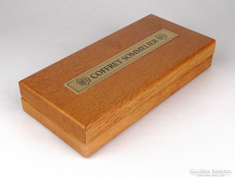 1E338 Coffret Sommelier készlet fa dobozában