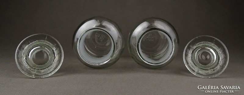 1E429 Régi 2 darab fél literes patikaüveg 16 cm