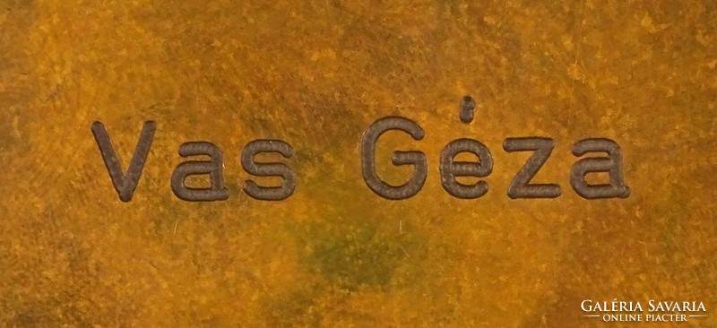 1E442 Régi szocreál bronz plakett 1980