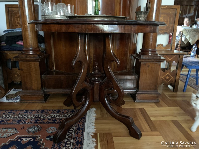 Attention, rare beautiful Bieder table with dragon legs for sale!