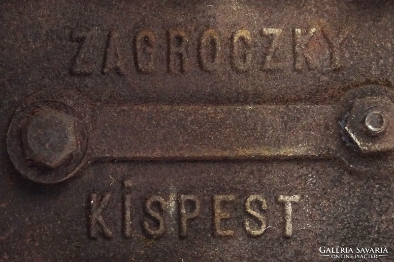 1E563 Antik Zagroczky Patent Express öntöttvas szenes vasaló