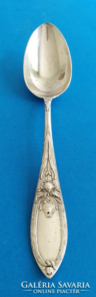 Silver Art Nouveau main course spoon