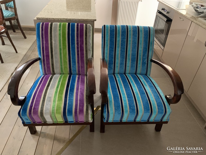 Original art deco: designer armchairs in pairs
