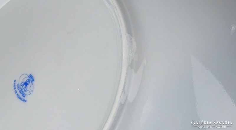 1E565 Nagyméretű kobaltkék porcelán gyümölcsös tál kínáló tál