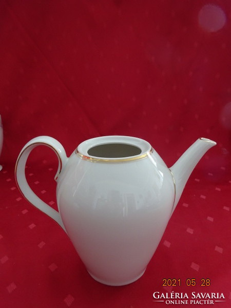 Fein bayreuth germany porcelain teapot with gold trim. He has!