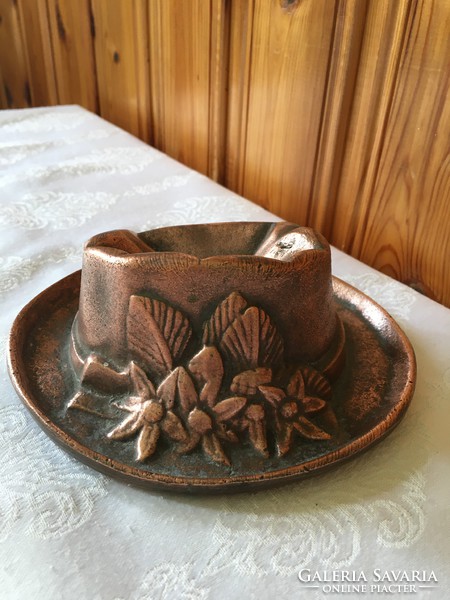 Copper (bronze) hat ashtray Katalinmama 1500