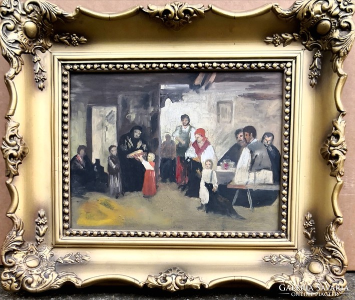 Ismeretlen festőművész – Családi körben című festménye – 193.
