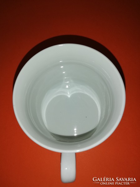 Narancssárga mintás Zsolnay csésze, bögre 5.