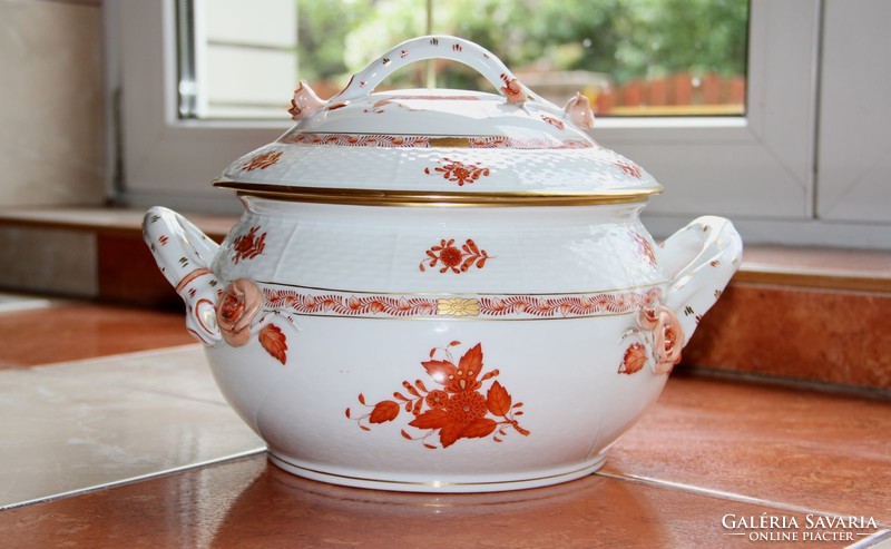 Apponyi orange12 soup bowl from Herend