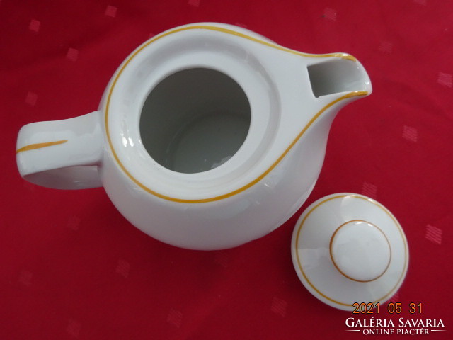 Hollóház porcelain, coffee maker top, bottom diameter 8 cm, yellow border. He has!