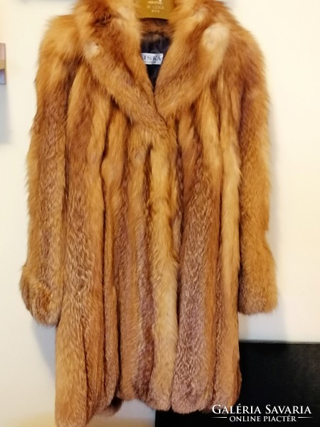 New beautiful long fox fur coat