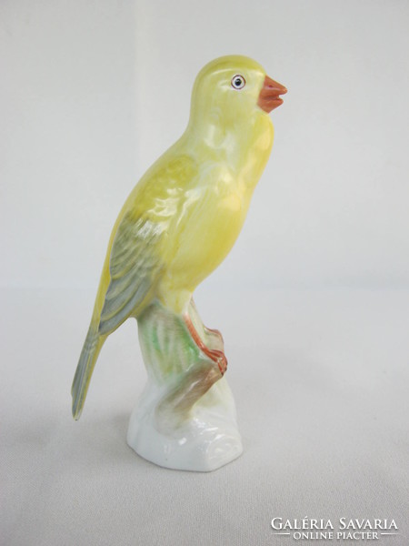 Herend porcelain bird yellow canary
