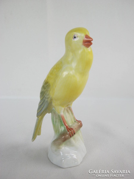 Herendi porcelán madár sárga kanári