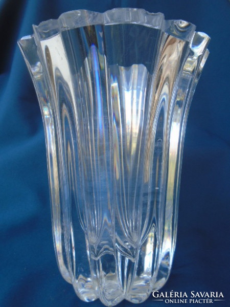 Josef Hoffmann - Moser ?art deco üveg váza nehéz közel 3,5 kg