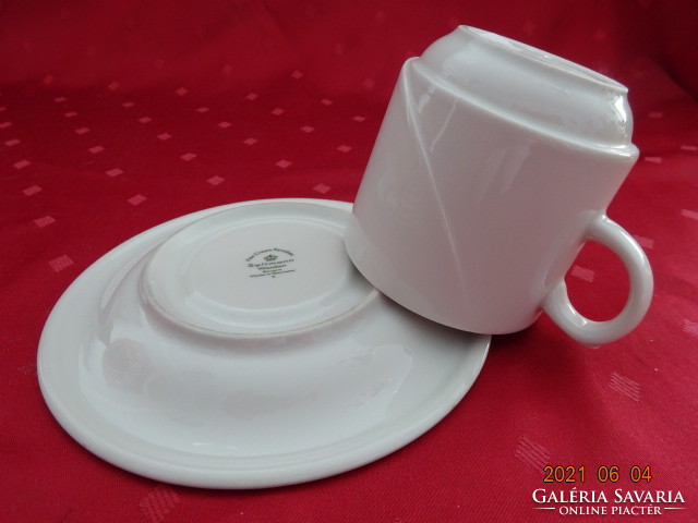SELTMANN WEIDEN Bavaria német porcelán, fehér teás pohár + alátét. Vanneki!
