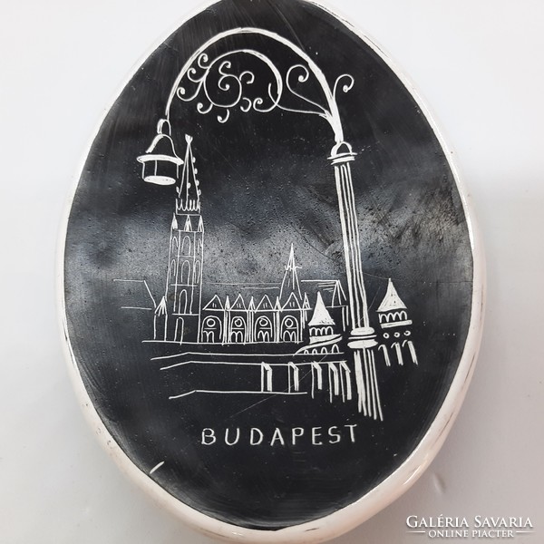 Budapest kerámia fali tálka