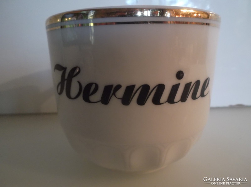 Mug - Czechoslovak - gold-plated - Hermine name - 2.5 dl - porcelain - flawless