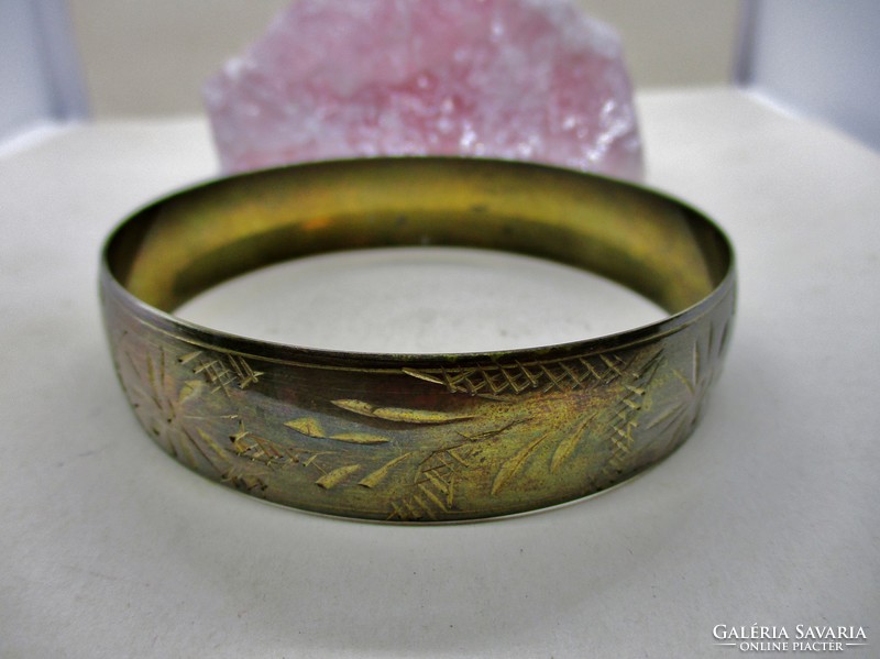 Nice old engraved copper bangle