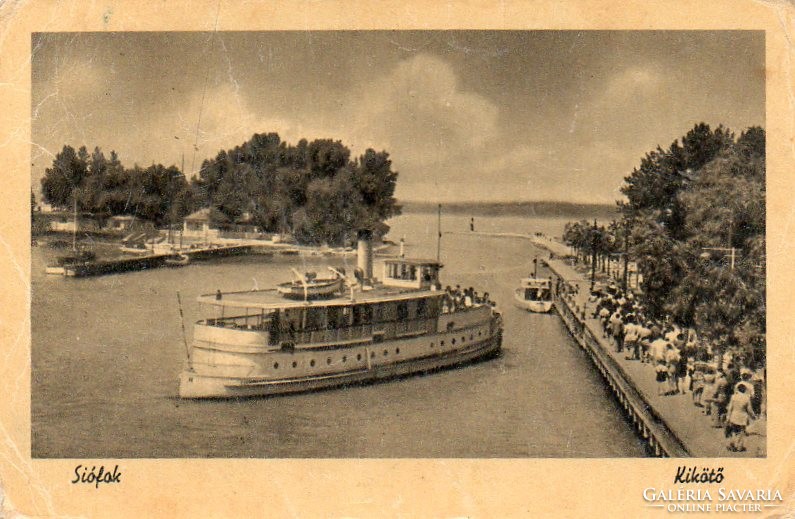 Ba - 160 panoramas of the Balaton region in the middle of the 20th century, Siófok - port