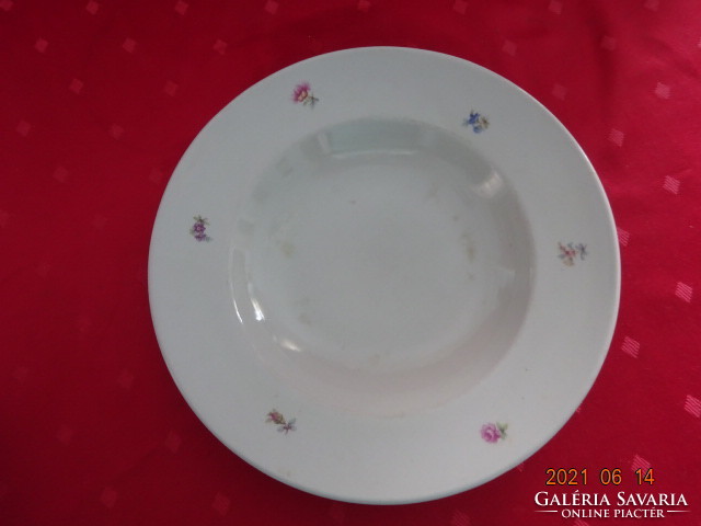 Drasche porcelain, small floral deep plate, diameter 24 cm. He has!