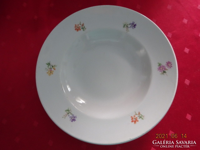 Drasche porcelain, small floral deep plate, diameter 23.5 cm. He has!