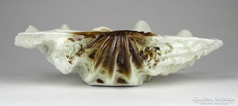 1E989 Jelzett Hollóházi porcelán kagyló 20 cm