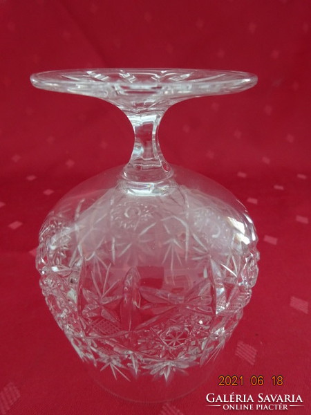 Kristályüveg konyakos pohár, magassága 11 cm, átmérője 6 cm. Vanneki!