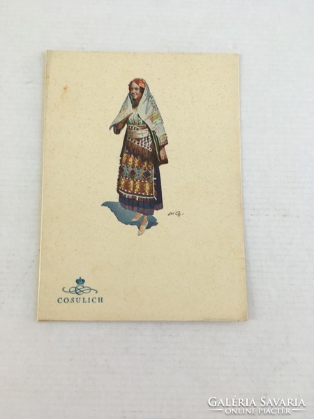 Cosulich Line hajótársaság, Vulcania óceánjáró, tengerjáró 3db étlap - 1934.