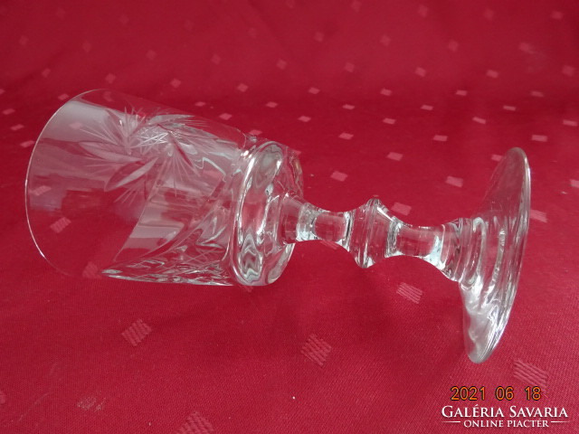 Crystal glass with base - wine, height 13.5 cm. He has!