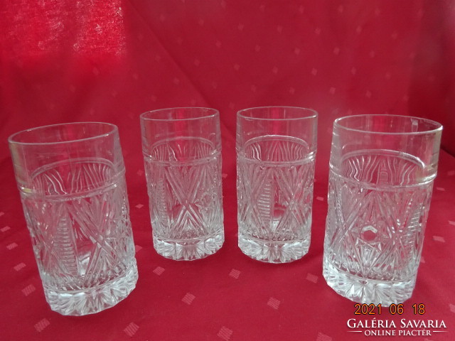 Crystal glass whiskey glass, height 12.5 cm, diameter 6.5 cm. 4 pcs for sale together. He has!